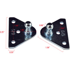 JR Products BR-1020 Gas Spring Mounting Bracket - Flat, Pack of 2