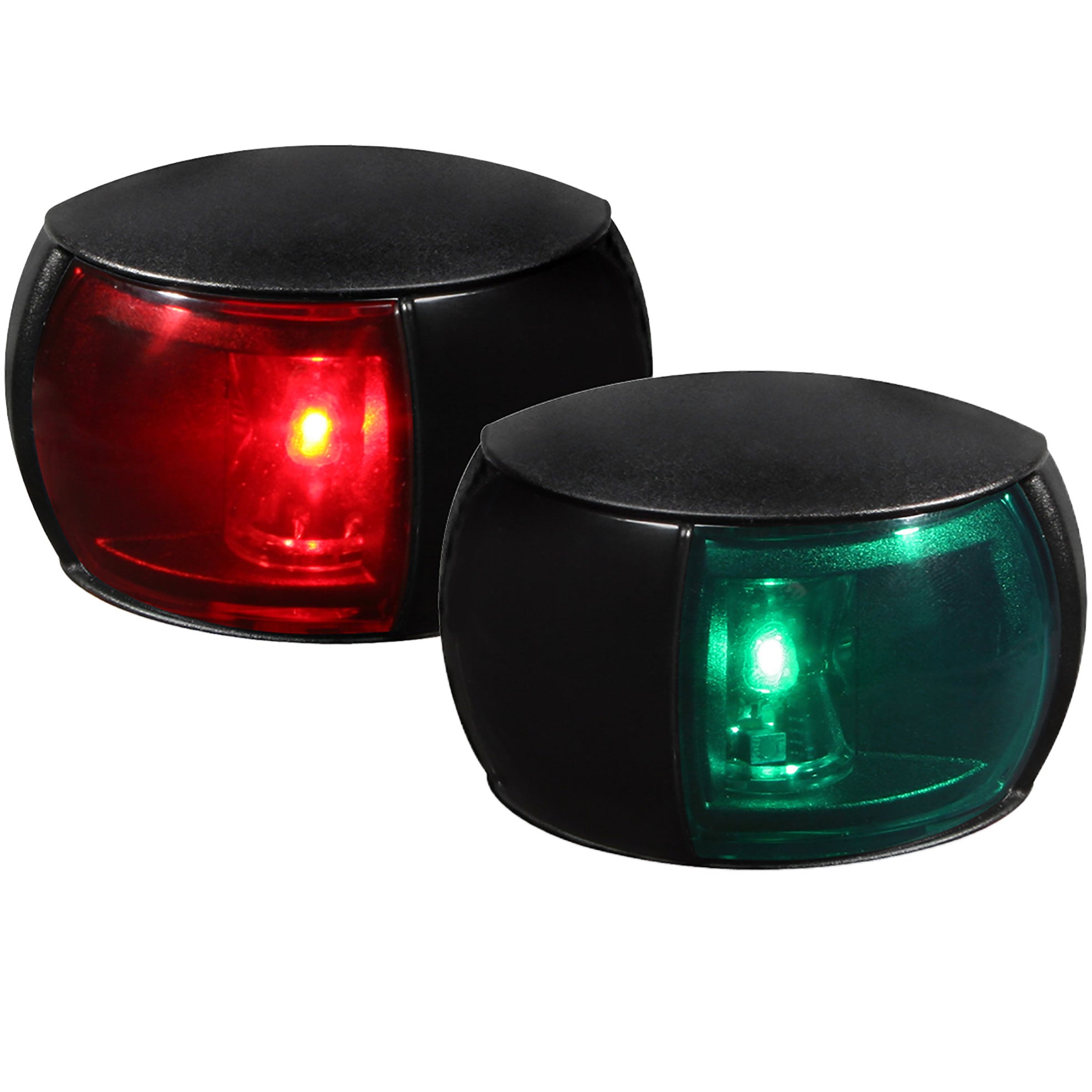 Hella Marine 980520801 2NM Navigation Light - Port & Starboard Kit Colored Lens, Black Shroud, 120mm Cable