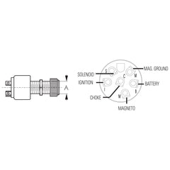Sea-Dog 420382-1 3-Position Magneto-Style Ignition Switch - Off-Ignition-Start-Choke