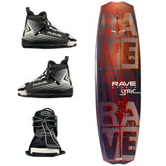 Rave Sports 02395 Lyric Red Wakeboard with RAVE Boots