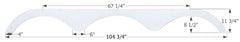 Icon 12327 Triple Axle Fender Skirt FS1931 for Heartland - Black