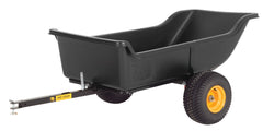 Polar Trailer 8233-D-1 Heavy Duty 1500 lb. 22 Cubic Foot ATV UTV Lawn Mower Trailer HD1500 and Wide Track Rubber Wheels Hauling Outdoor - Black