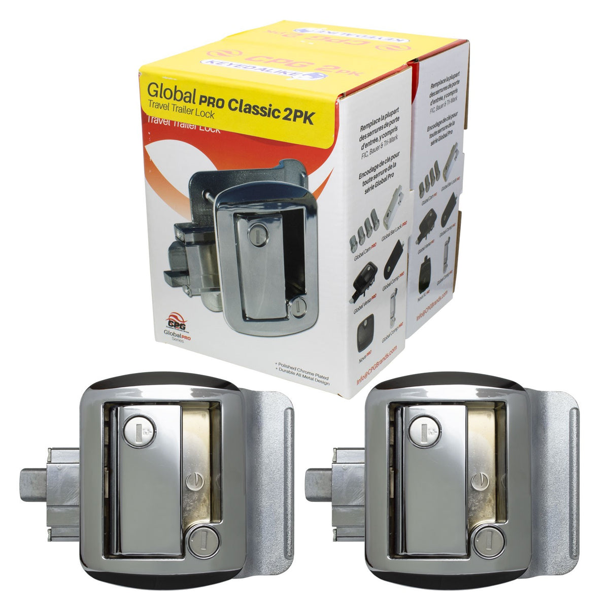 Creative Products Group TTL-43610-PC-2PK Standard Entry Door Lock Keyed-A-Like - PC (2-Pack)