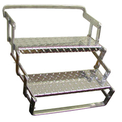 C.R. Brophy AS02 Aluminum Scissor Steps - 2 Step, 18" - 23" Vert. Ext.