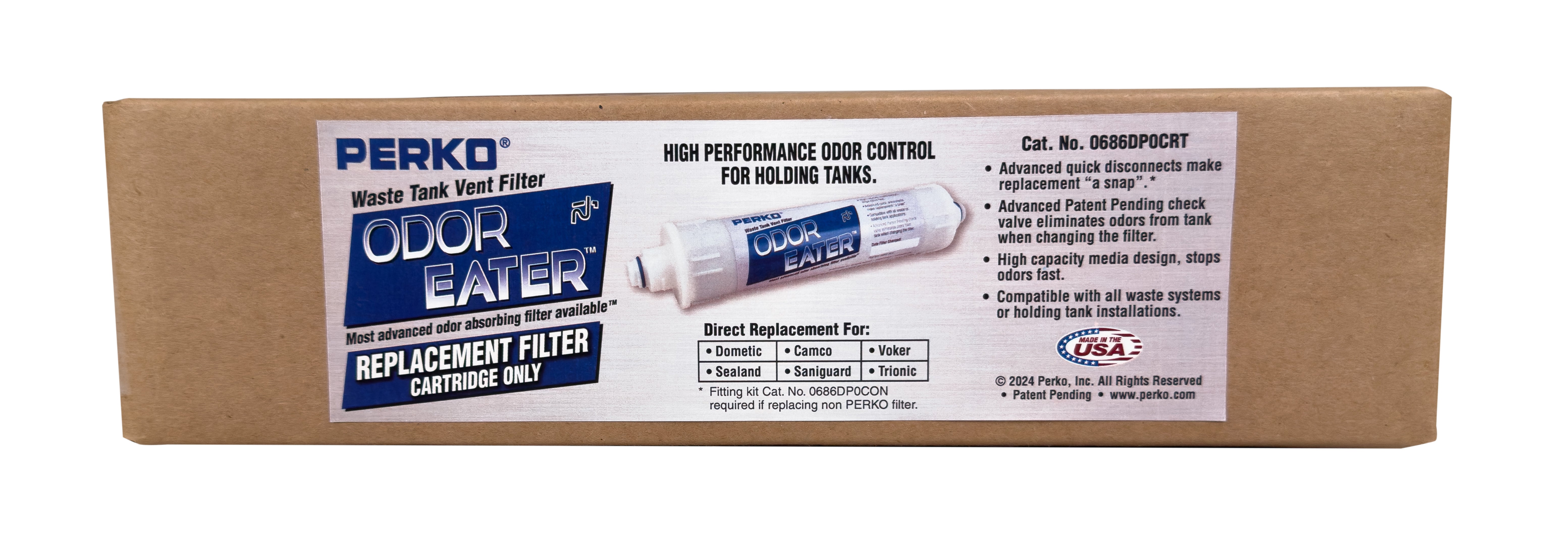 Perko 0686DP0CRT ODOR EATER Waste Tank Vent Filter Cartridge Filter
