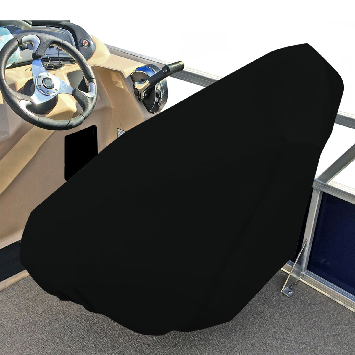 Carver 61061S-02 Captain Chair Cover - Black