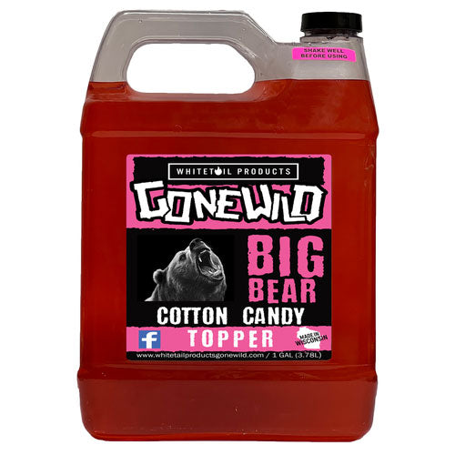 Whitetail Products Gone Wild 8346 Big Bear Attractant Cotton Candy Bear Topper Liquid - 1 Gallon