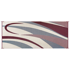 Ming's Mark GC5 Stylish Camping Reversible Graphic Patio Mat - 8' x 20', Burgundy/Black