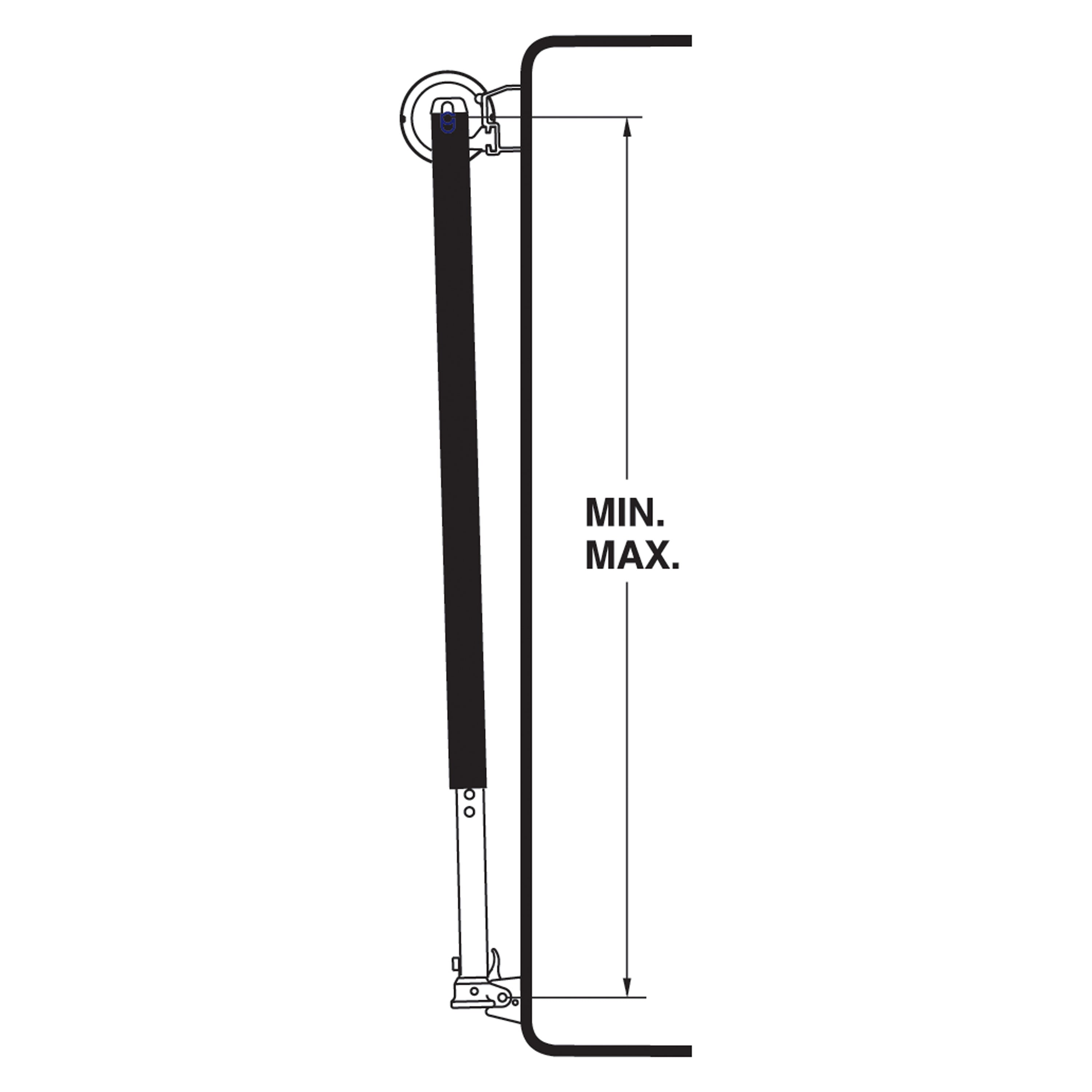 Dometic 8273000.401B Universal Plus Hardware - Tall Straight Side, Polar White