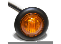PETERSON MFG M181A 3/4IN AMBER PC RATED CLEARANCE/SIDE MARKER. BLUNT CUT WIRES.