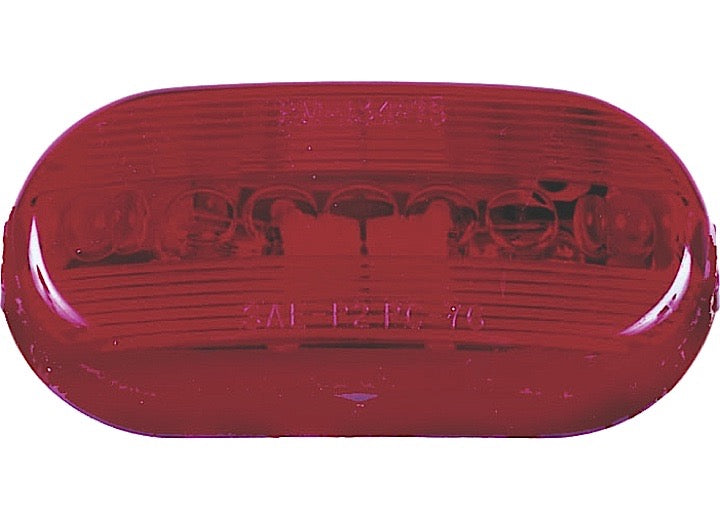 PETERSON MFG V135R OVAL CLR MKR LIT 2 BULB RED