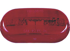 PETERSON MFG V135R OVAL CLR MKR LIT 2 BULB RED