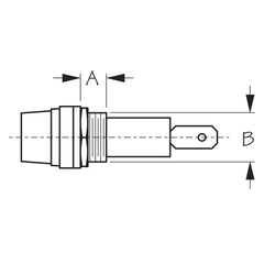 Sea-Dog 420503-1 AGC Round Fuse Holder with Spade Terminal - 15 Amp
