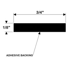 TACO Marine V30-0744B8-2 Hatch Tape - 1/8" x 3/4" x 8', Black