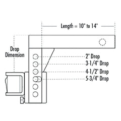 Camco 48131 Eaz-Lift Long Bolt-Together Hi-Low Shank - 12" X 5.75" X 8.75"
