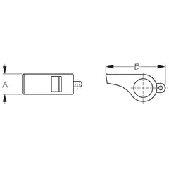 Sea-Dog 571252-1 Police Whistle and Lanyard - Large