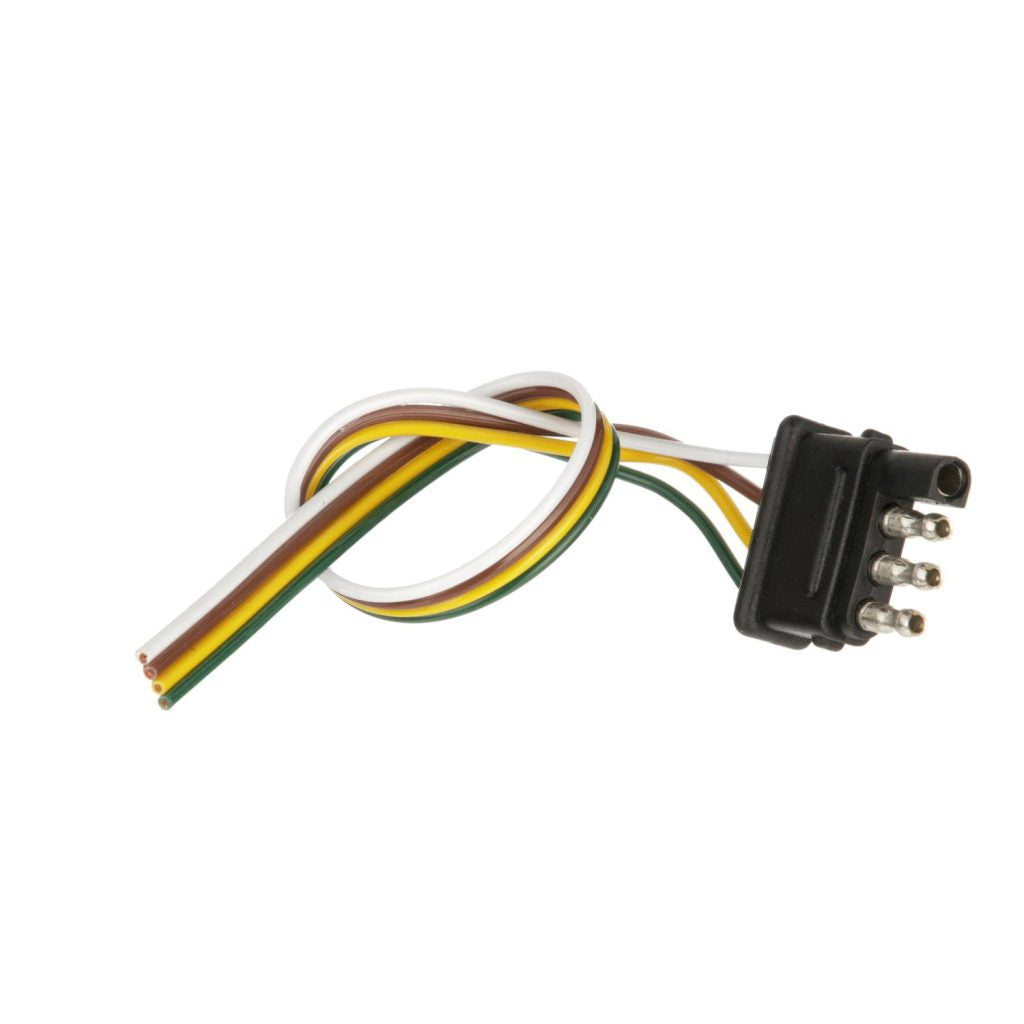 Pollak 4WF-512V 4-Way Flat Trailer End with 12" Wire