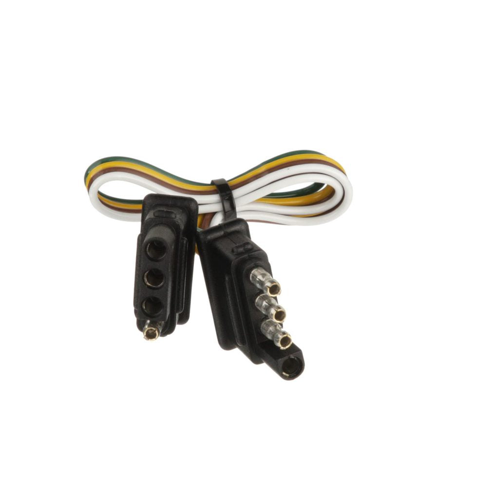 Pollak 4WF-412V 4-Way Flat Vehicle & Trailer End Connector Extension - 12"