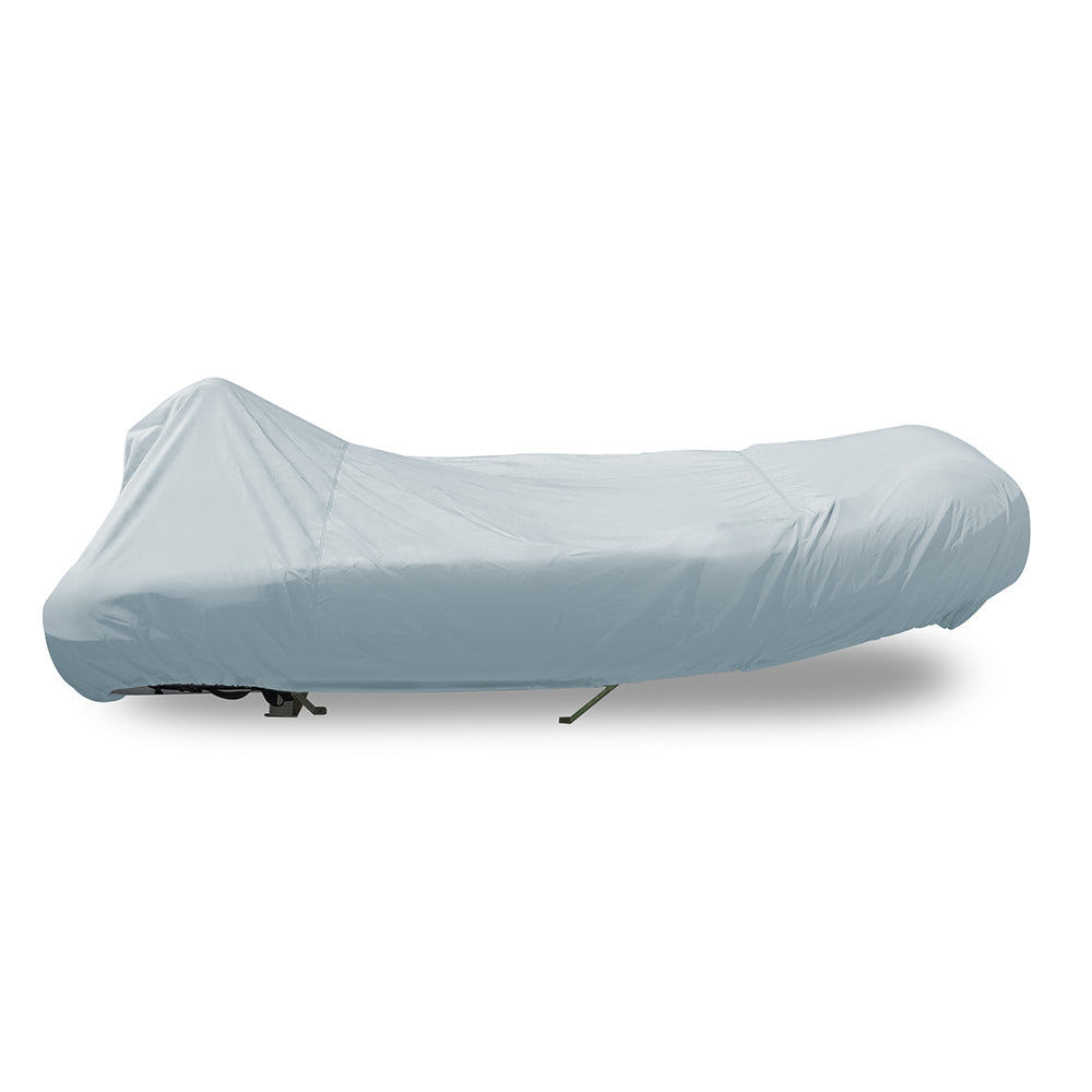 Carver 7INF10BS-11 Styled-to-Fit Boat Cover for Blunt Nose Inflatable Boats - 10'6", Mist Gray