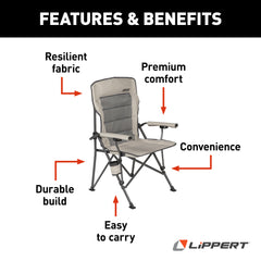 Lippert 2021123277 Scout Outdoor Folding Chair - Sand