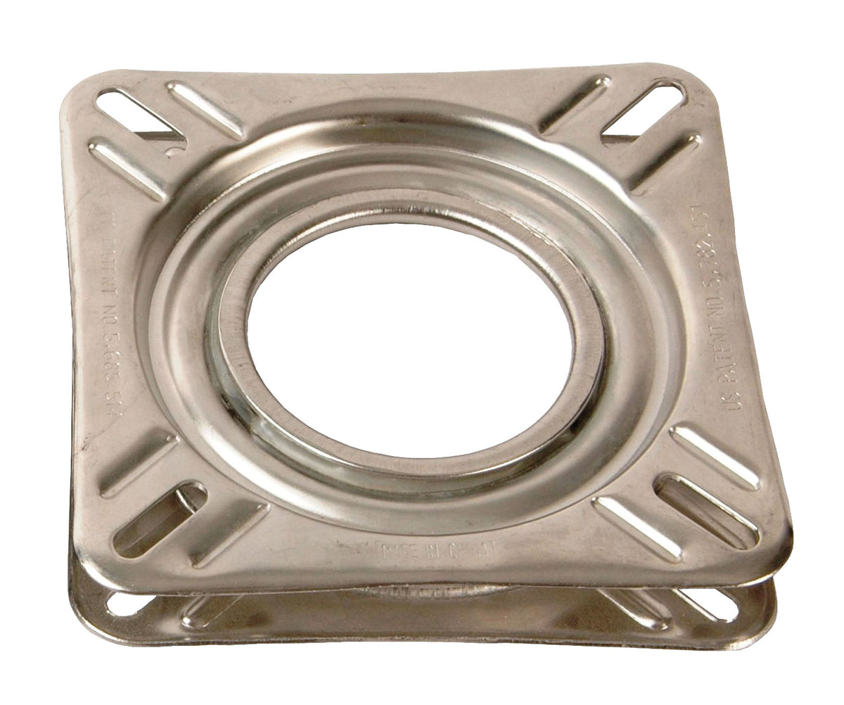 Springfield 1100009 Non-Locking 360Â° Seat Swivel - 6.75" Square with 0Â°Â Tilt, Stainless Steel