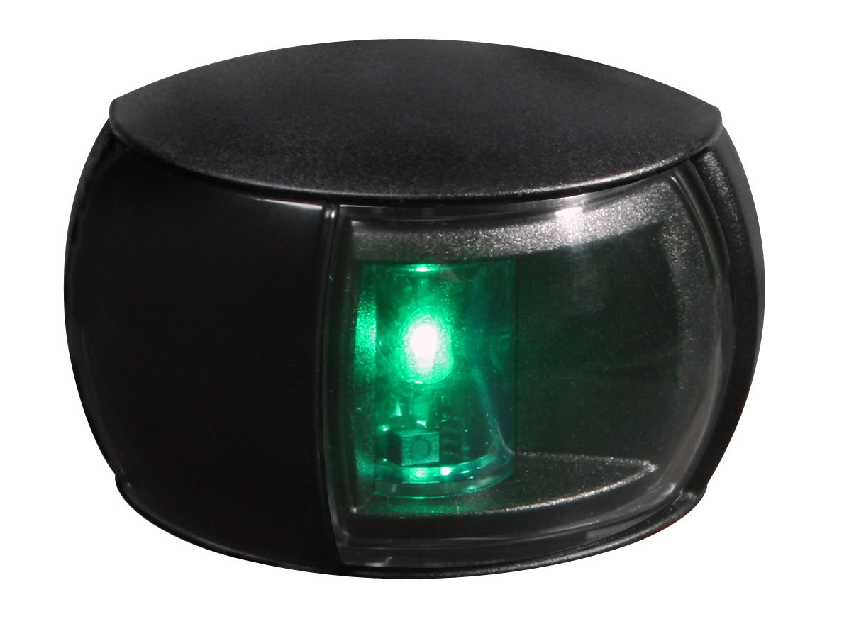 Hella Marine 980520301 2NM Navigation Light - Starboard Clear Lens, Black Shroud, 120mm Cable