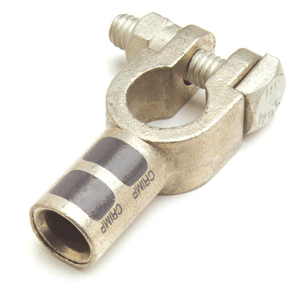Grote 82-9054 Straight Barrel Die Cast Clamp - 4 Gauge, Positive, Gray