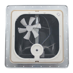 Ventline V2119-503-00 Ventadome V2119 Series Radius Corner Powered Ventilator 12V DC - Smoke Lid, Birch White Screen