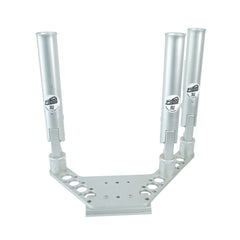 Rod Boss 1003RB Triple Dual Axis Ratcheting Rod Holder with Boomerang Downrigger Plate