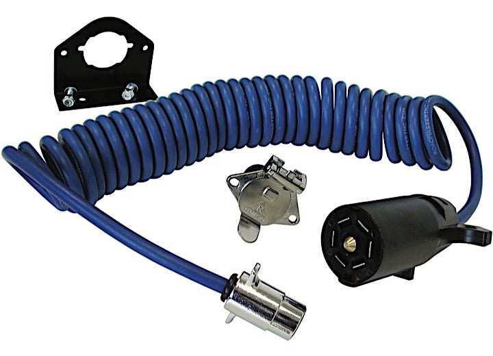 ROADMASTER INC 164-7 7 TO 4WIRE FLEXOCOIL POWER CORD KIT WITH PLUGS SOCKETS AND SOCKET BRACKET