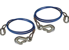 ROADMASTER INC 645-76 76INCH 6000POUND GVWR CAPACITY SINGLE HOOK STRAIGHT SAFETY CABLES ONE PAIR