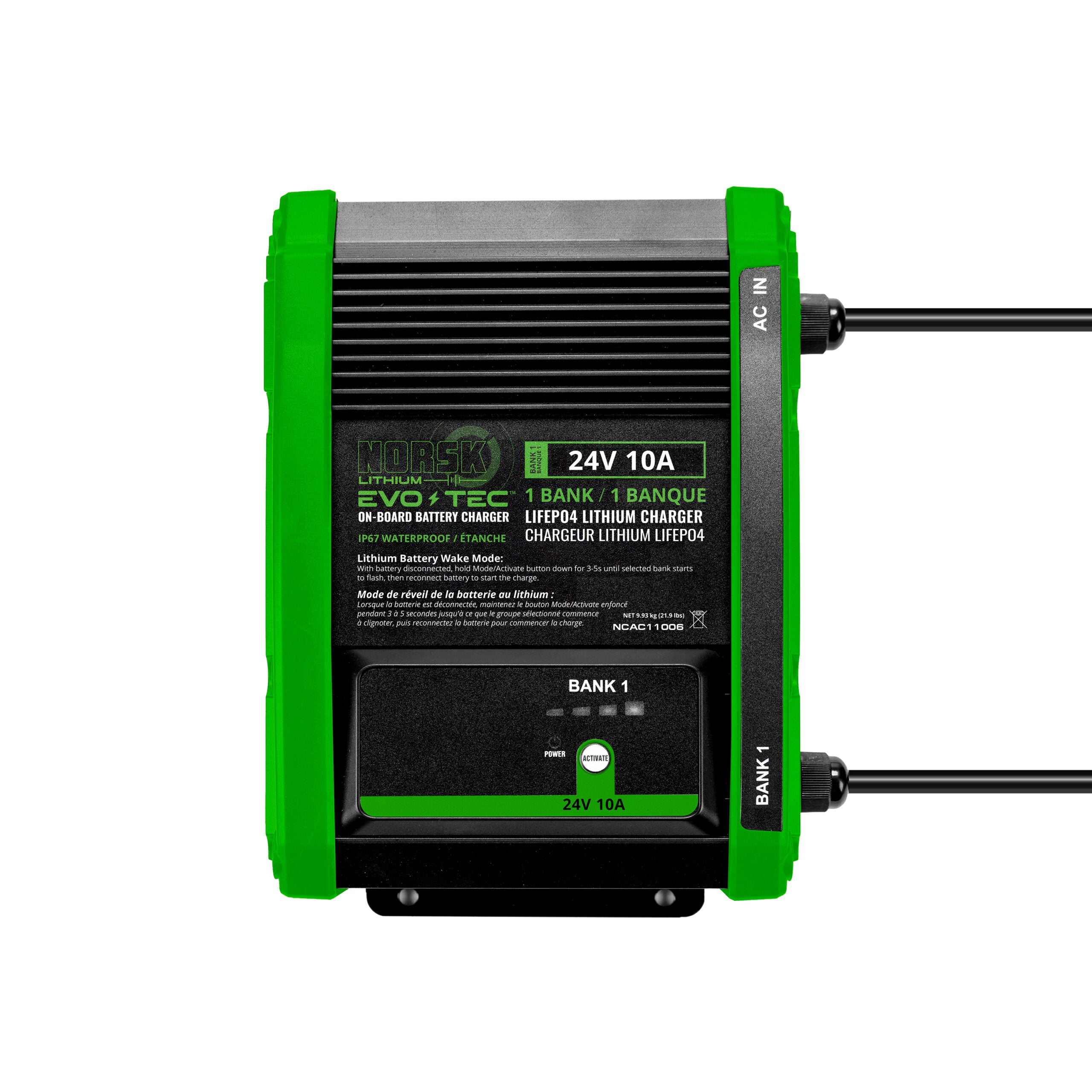 Norsk NCAC11006 EVO-TEC 24V 10A 1 Bank On-Board Charger