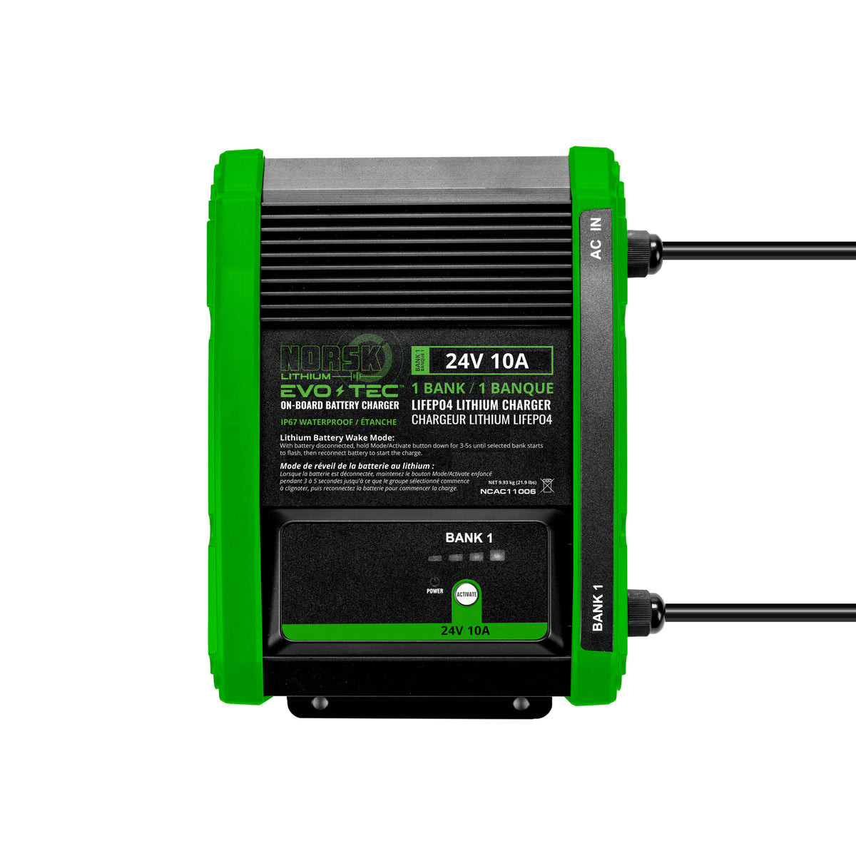 Norsk NCAC11006 EVO-TEC 24V 10A 1 Bank On-Board Charger