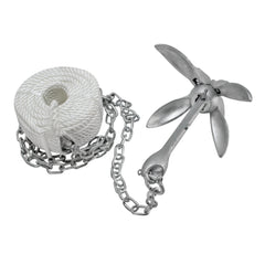 Extreme Max 3006.6705 BoatTector Complete Grapnel Anchor Kit for Small Boats, Jon Boats, Flat Bottoms, Inflatable Boats, etc. - 5.5 lbs.