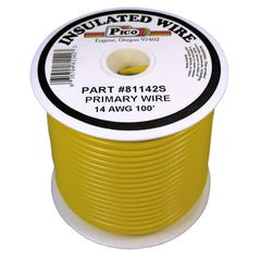 Pico 81142S Primary Wire - 14 AWG, Yellow, 100' Spool