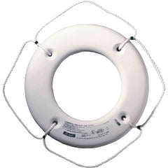 Jim-Buoy HS-30 W Hard Shell Series Life Ring - 30", White