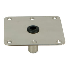 Springfield 1630001 Threaded Square Seat Base for KingPin Post - 7", Satin Finish
