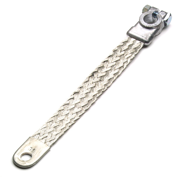 Grote 84-9240 Braided Ground Strap - 13" Clamp to Lug