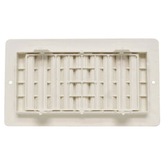 Valterra A10-3364VP Dampered Heating and A/C Floor Register - 4" x 8" O.D., Off-White