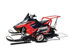 Extreme Max 5800.1049 Monster Snowmobile Dolly M2, Red - Extra Wide Snowmobile Lift with Adjustable Lift Bars, Heavy-Gauge Steel Construction