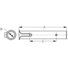 Sea-Dog Side Mount Rod Holder - White 325121-1