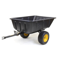 Polar Trailer 12816 Heavy Duty Lawn and Garden 1300 lb. 15 Cubic Foot Lawn Mower ATV Utility Trailer LG1300 and Rubber Wheels Hauling Outdoor - Black