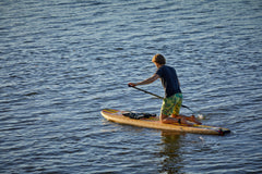 Rave Sports 02725 10'8" Bamboo Soft Top with Paddle and Leg Leash