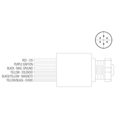 Sea-Dog 420383-1 Three Position Ignition Switch, Poly 3 Position Magneto - Off-Ignition-Start-Choke