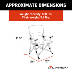 Lippert 2021123277 Scout Outdoor Folding Chair - Sand