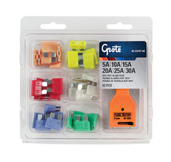 Grote 82-ASST-44 Fuse Assortment Kit - Tester 43-Pack (5A, 10A, 15A, 20A, 25A, 30A)