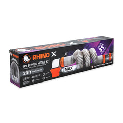 Camco 39390 Rhino X RV Sewer Hose Kit with Pre-Attached 360° Swivel Fittings - 20'