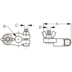 Sea-Dog 415210-1 Battery Terminal - Wing Nut Style, Set