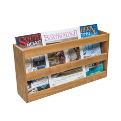 Whitecap 62508 Teak Double-Wide Magazine Rack