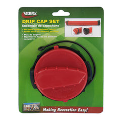 Valterra T1020-3VP Universal Drain Hose Bayonet Drip Cap Set - Red, Carded